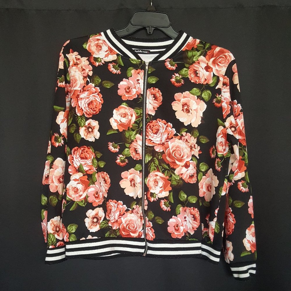 Charlotte Russe Rose and black spring jacket